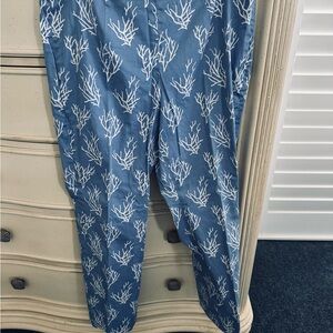 Brooks Brothers Blue Pants with White Pattern